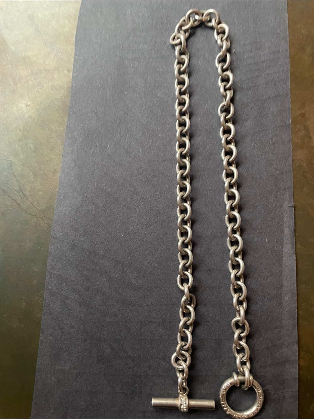 Slane & Slane sterling toggle necklace with diamonds